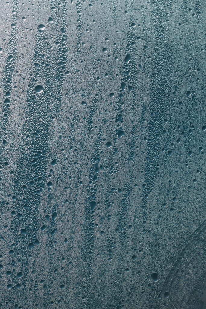 water dew on glass